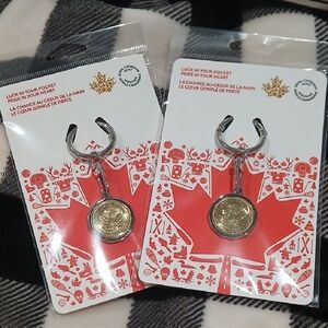NEW🇨🇦 Lucky Loonie 2026 Keychains Royal Canadian Mint Olympic Lucky Charm